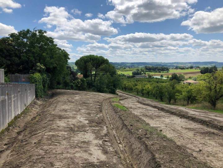 Terrassement de chemin rural, Montayral