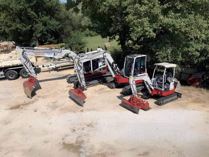 Flotte de pelle et de mini-pelles, Montayral