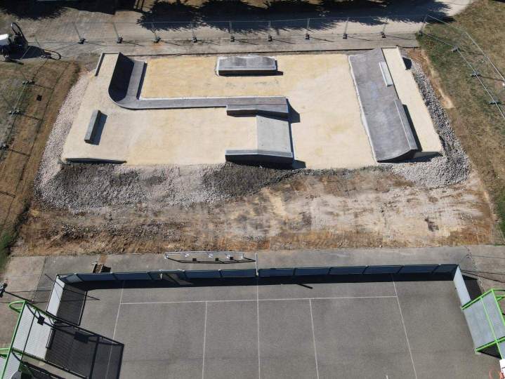 Aménagement de skatepark en cours, Montayral