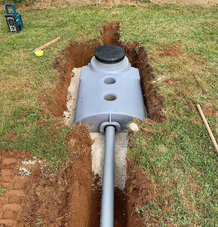 Pose de regard d'assainissement, Montayral